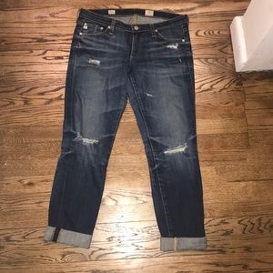 dark wash AG denim jeans